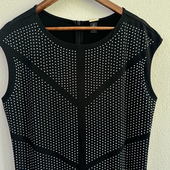 Chico’s black label studded black jersey dress sleeveless large Chico’s size 2 - Picture 2 of 7